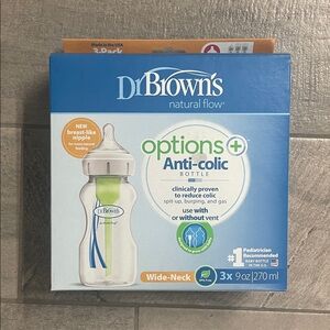 BNIB Dr. Brown's Natural Flow Anti-Colic Baby Bottle Set, 3 pack